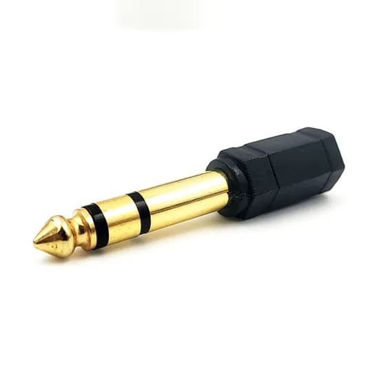 금도금 3.5 to 5.5 6.3 6.5 스테레오 변환 젠더 5.2cm 1개