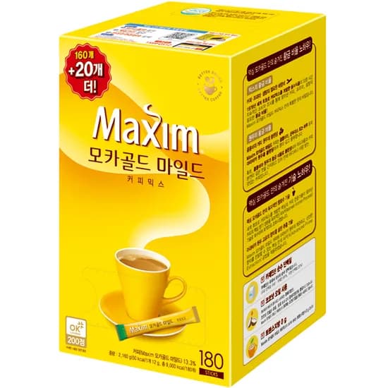 맥심 모카골드 마일드 커피믹스, 12g, 180개입, 1개