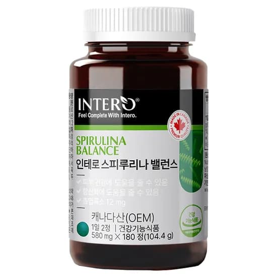 인테로 스피루리나 밸런스 엽록소 580mg 1병
