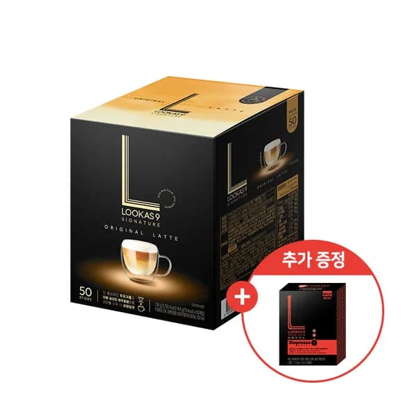 루카스나인 시그니처 오리지널라떼 14.9g 50개 + 쁘띠 마일드 아메리카노 10개