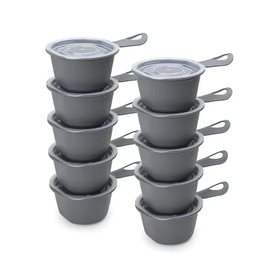 전자렌지 냉동밥용기, 그레이, 275ml, 10개