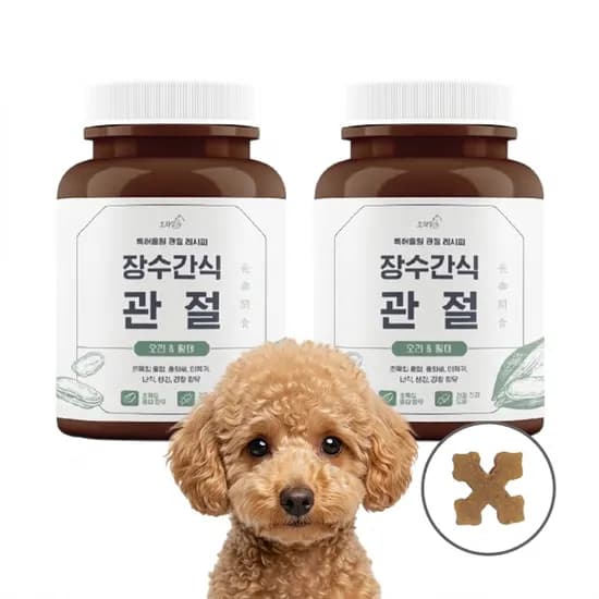오래살개 장수간식 관절 영양제, 푸들, 1세트, 2병
