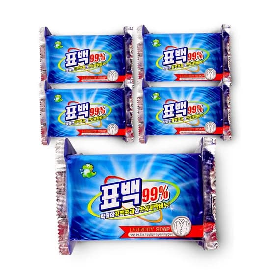 표백 99% 세탁비누 200g 5개