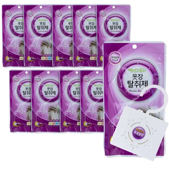 허브스토리 옷장탈취제 후로랄향 1ml 10개