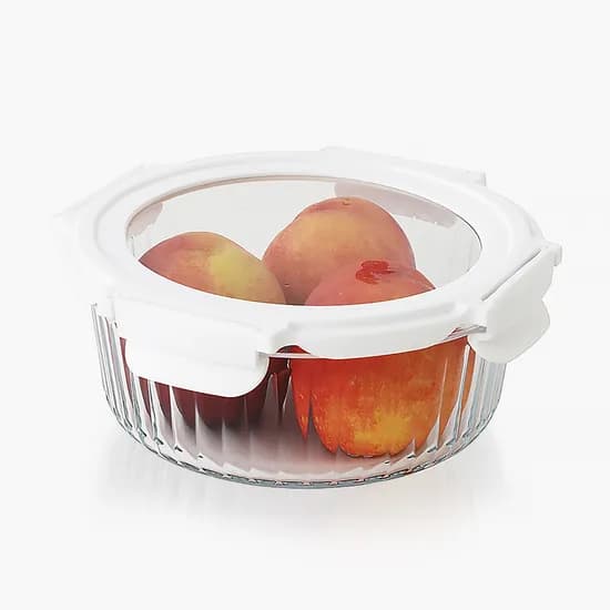 웨이브락 글라스 내열유리 밀폐용기, 원형, 950ml, 1개