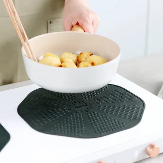 인콕 실리콘 인덕션 보호매트, 카키블랙, 대, 24cm, 1개