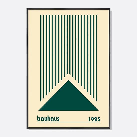 스웨리움 미드센추리 모던 인테리어 바우하우스 일러스트 포스터 그림 액자 Line Triangle Green, A3, 포스터만 구입