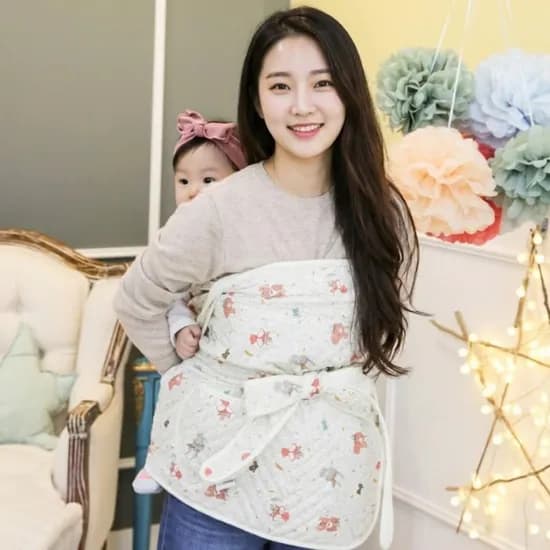 나와니스 사계절사용 일자형 전통포대기, 아이보리톤, 5부 숏타입, 1개