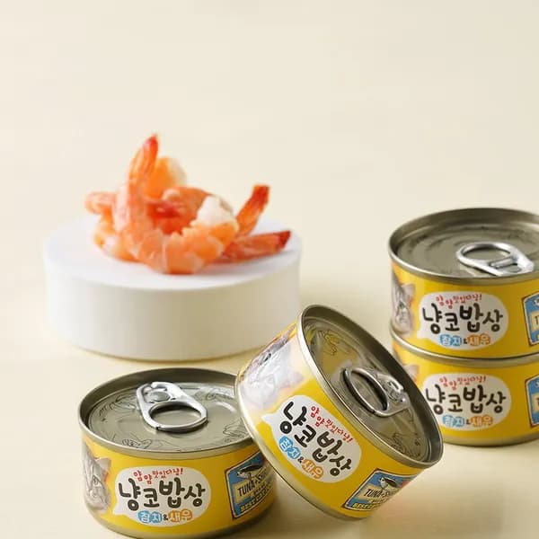 벨버드 냥코밥상 고양이 참치새우 습식 80g 24개입