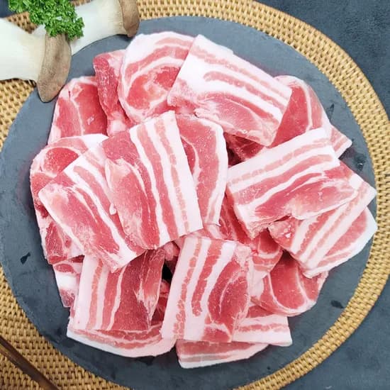 수입 옛날삼겹살 구이용, 냉동, 500g, 4개