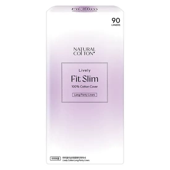 내츄럴코튼 라이블리 핏슬림 롱 팬티라이너 90개입 1팩