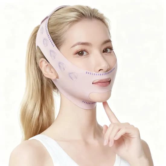 브이라인 이중턱 리프팅밴드 핑크 2개