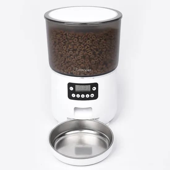 디토펫 반려동물 자동급식기, 화이트, 4L, 1개
