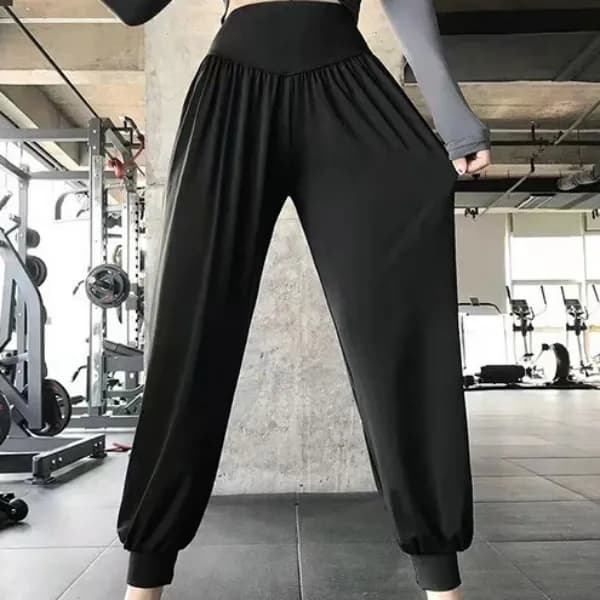요가 필라테스 하렘 조거 팬츠 블랙 M