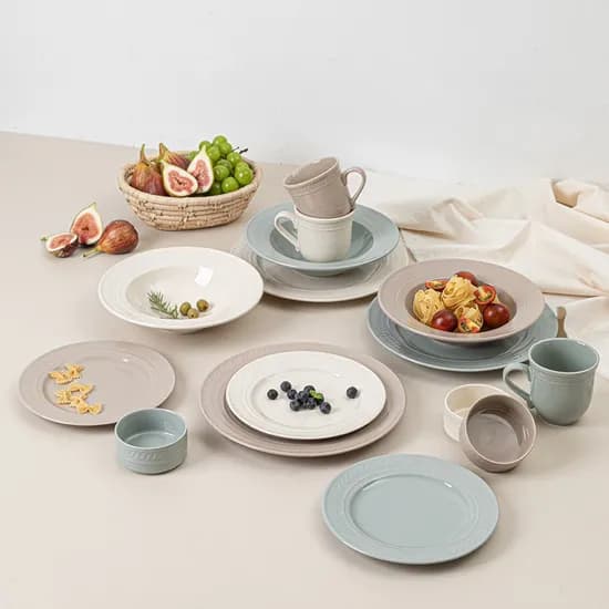 밀양도자기 네농 1인 식기세트, 아이보리, 대접시 + 소접시 + 볼 + 찬기 + 컵, 5개입, 1세트