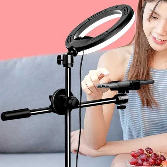 수직 휴대폰 거치대, 플라이트(C)+조명16cm 세트