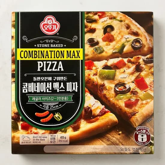 오뚜기 돌판오븐에 구워 만든 콤비네이션 맥스 피자 405g 4개 21,900원