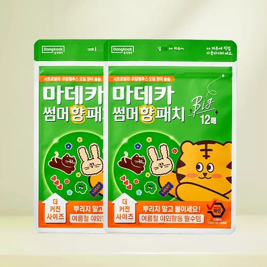 동국제약 마데카 썸머 향 패치 Big 12매 2개