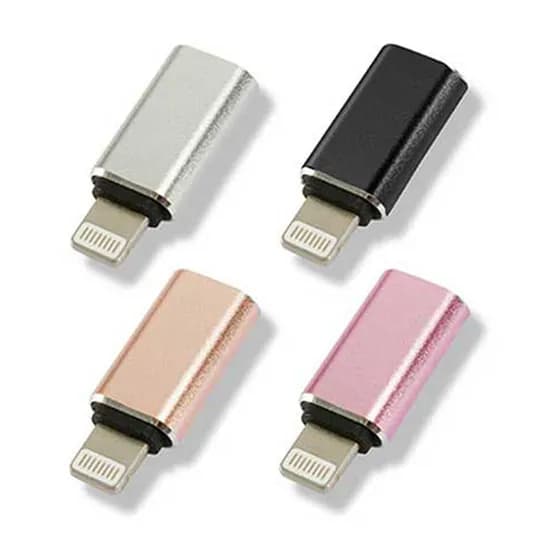칼론 C타입 to 8핀 변환 젠더 KR-C8P, 블랙, 1개