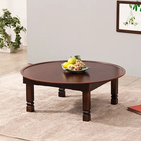 백수소반 원형 앤틱 교자상, 60cm