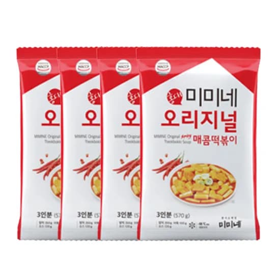 미미네 오리지널 매콤떡볶이 570g 4봉 12인분 17,790원