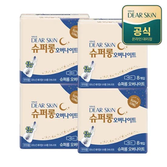 디어스킨 에어엠보, 슈파롱 오버나이트, 8개입, 4팩