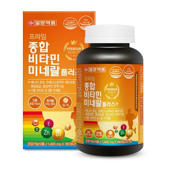 일양약품 프라임 종합비타민 미네랄 플러스 1400mg 180정 1개