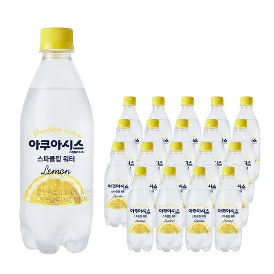 아쿠아시스 스파클링 워터 레몬, 500ml, 20개