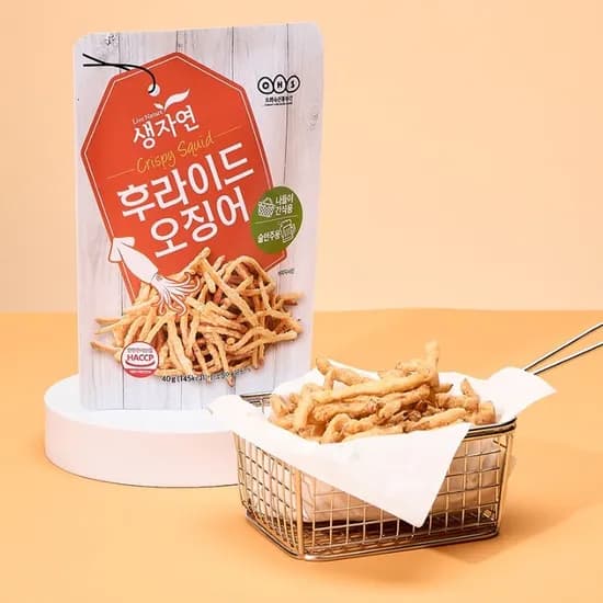 생자연 후라이드 오징어 진미채튀김 40g 3개