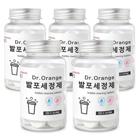 닥터오렌지 발포 텀블러 세정제 30개입 150g 5개