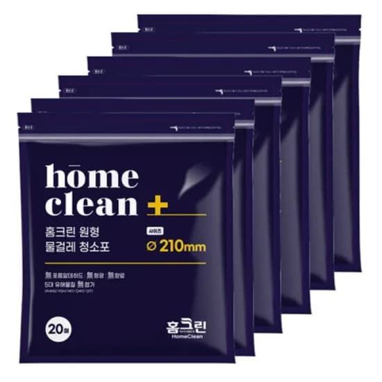 홈클린 원형 물걸레청소포, 일반형, 210mm, 120매, 1개