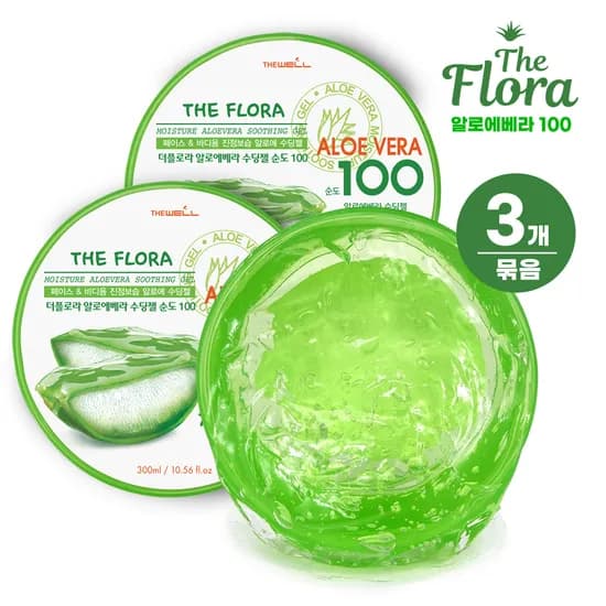 더플로라 알로에베라 수딩젤 300ml 3개