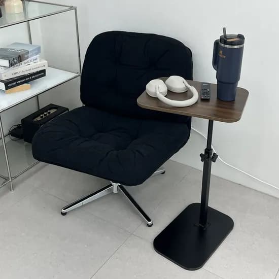 데일리홈 높이조절 소파 사이드 테이블 우드 블랙 40x30cm 1개