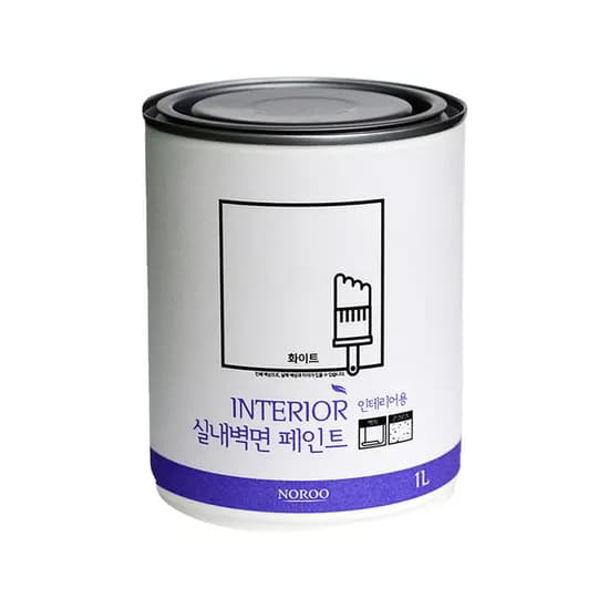 노루표 벽지용 페인트, W31FE97, 화이트, 1L, 1개