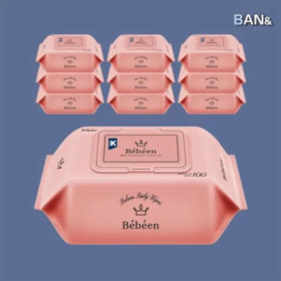 베베앙 시그니처 물티슈 캡형, 100매, 10팩