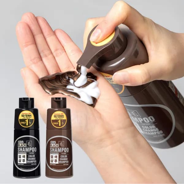 GDS 블랙모 딱한번 염색 샴푸 흑갈색 300ml 1개