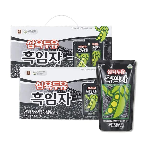 삼육두유 흑임자 두유 파우치 190ml 40개 19,900원