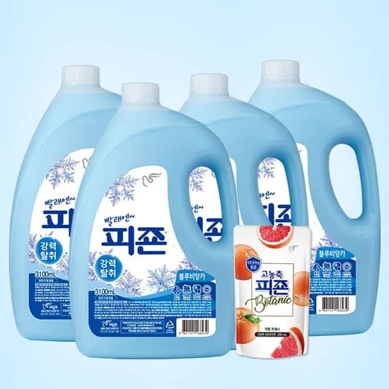 피죤 섬유유연제 블루비앙카 3.1L 4개