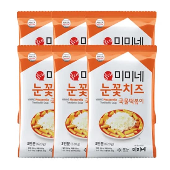 미미네 눈꽃치즈 국물떡볶이 620g 6봉