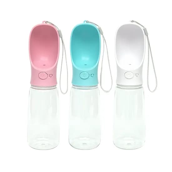 개인싸 원터치 산책물병, 강아지, 핑크, 550ml, 1개
