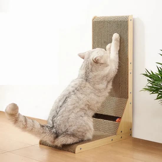 고양이 수직 L자 스크래쳐, 내츄럴, 60cm, 1개