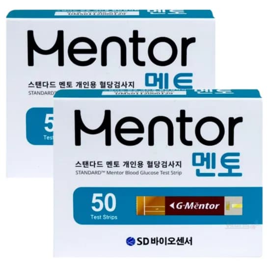 SD바이오센서 스탠다드 멘토 혈당 시험지 50매 2개 25,200원