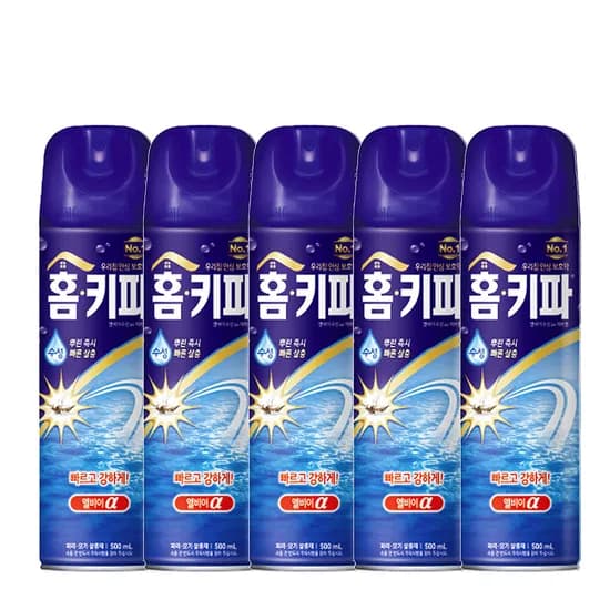 홈키파 에어졸, 엘비이 알파, 500ml, 5개