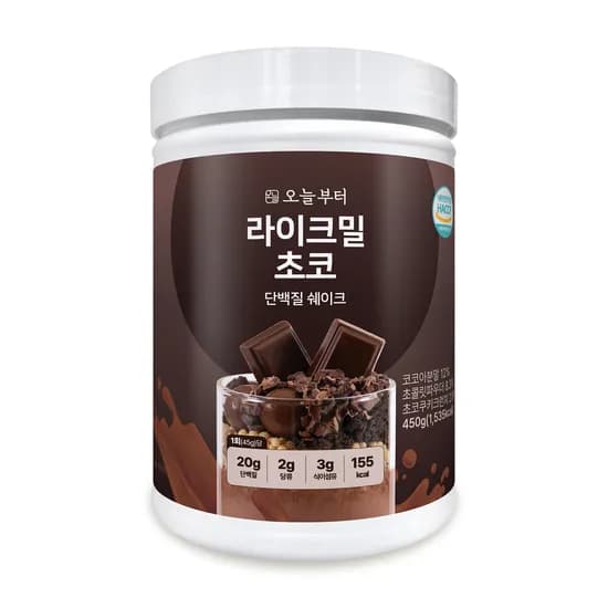 라이크밀 초코맛 단백질 쉐이크 450g 1통