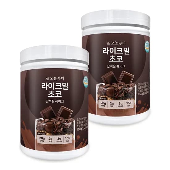 라이크밀 초코맛 단백질 쉐이크 450g 2통