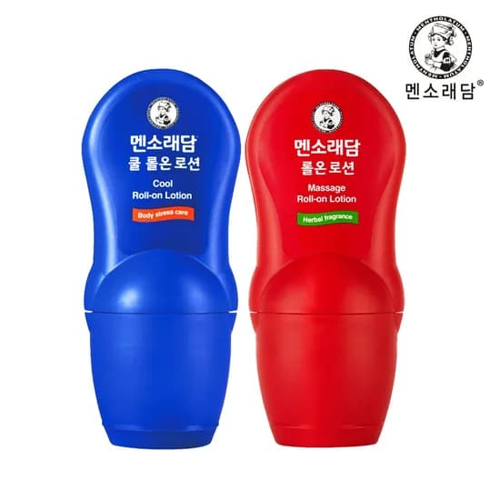 멘소래담 마사지 롤온 로션 + 쿨 롤온 로션, 50ml + 50ml, 1+1 구성, 총 2개