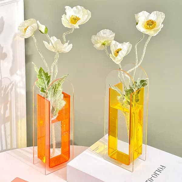 컬러풀 투명 아크릴 인테리어 화병 그린 1개 12,400원