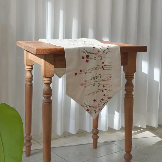 수피아코코 코스모 자수 광목 식탁 러너 크림 30x180cm 1개