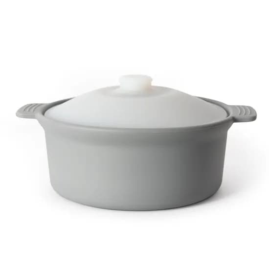 실리콘 계란찜기, 대, 1300ml, 밀크 그레이, 1개