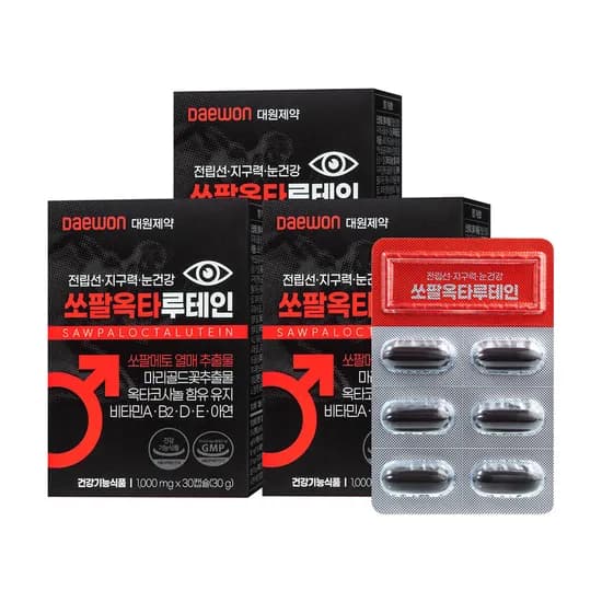 대원제약 쏘팔옥타루테인 1000mg 30캡슐 3개